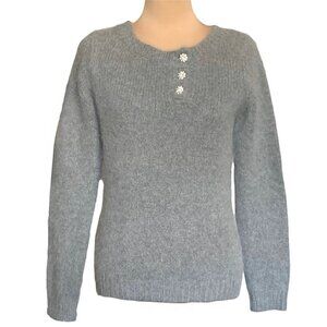 Vintage Armand Ventilo Fuzzy Sweater Sz.M Grey Angora Wool Blend Crewneck 90s